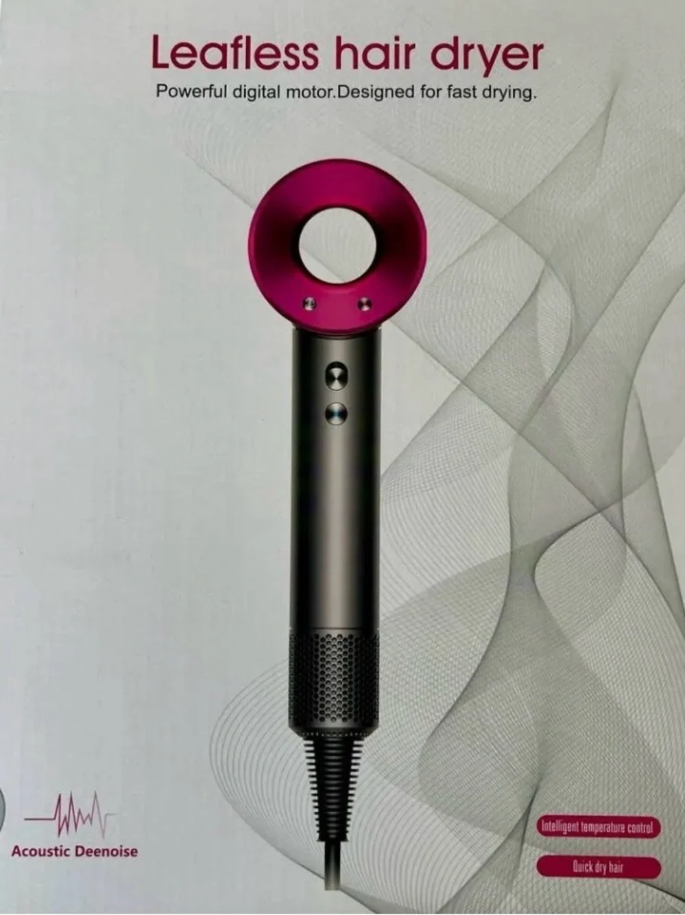 Leafless Hair Dryer - Pink and Silver